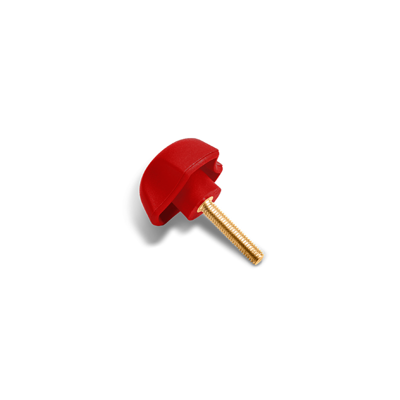 PYCPk- Plastic Knob Bolted - Red